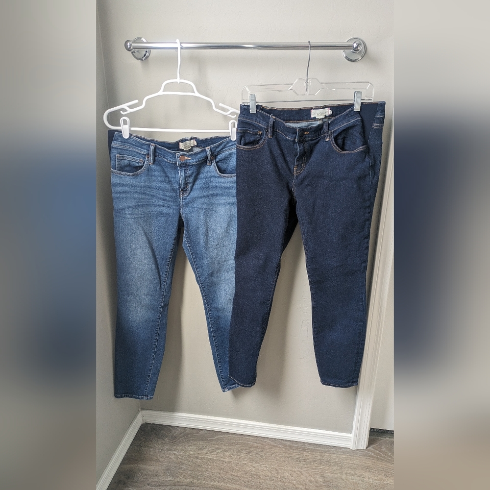 HATCH skinny fit slim maternity jeans in size 30 (10 women's) in two colors